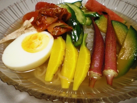 韓国冷麺　夏野菜