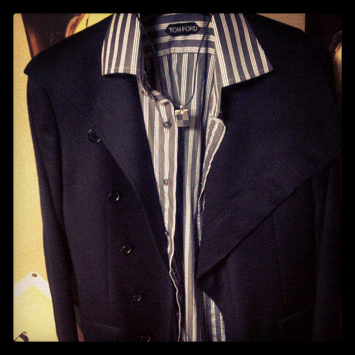 Favorite Fashion／Dior Hommeのジャケット×TOM FORDのストライプシャツ - 鈴村智久の研究室