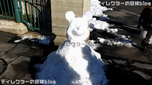 東京ディズニーシー 大雪の翌日に巨大ミッキー発見