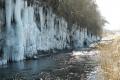 鹿曲川の氷柱